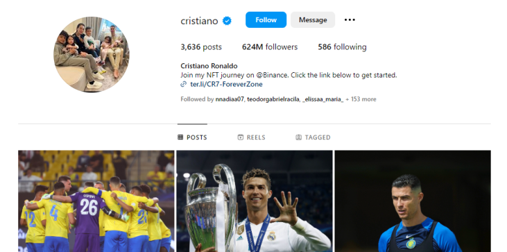 Instagram ni Cristiano Ronaldo